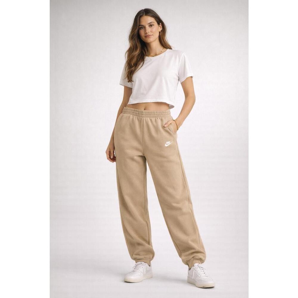 Nike‎ Jogger Sweatpants Fleece Lined Cotton Blend Tan XL Streetwear - Picture 9 of 9